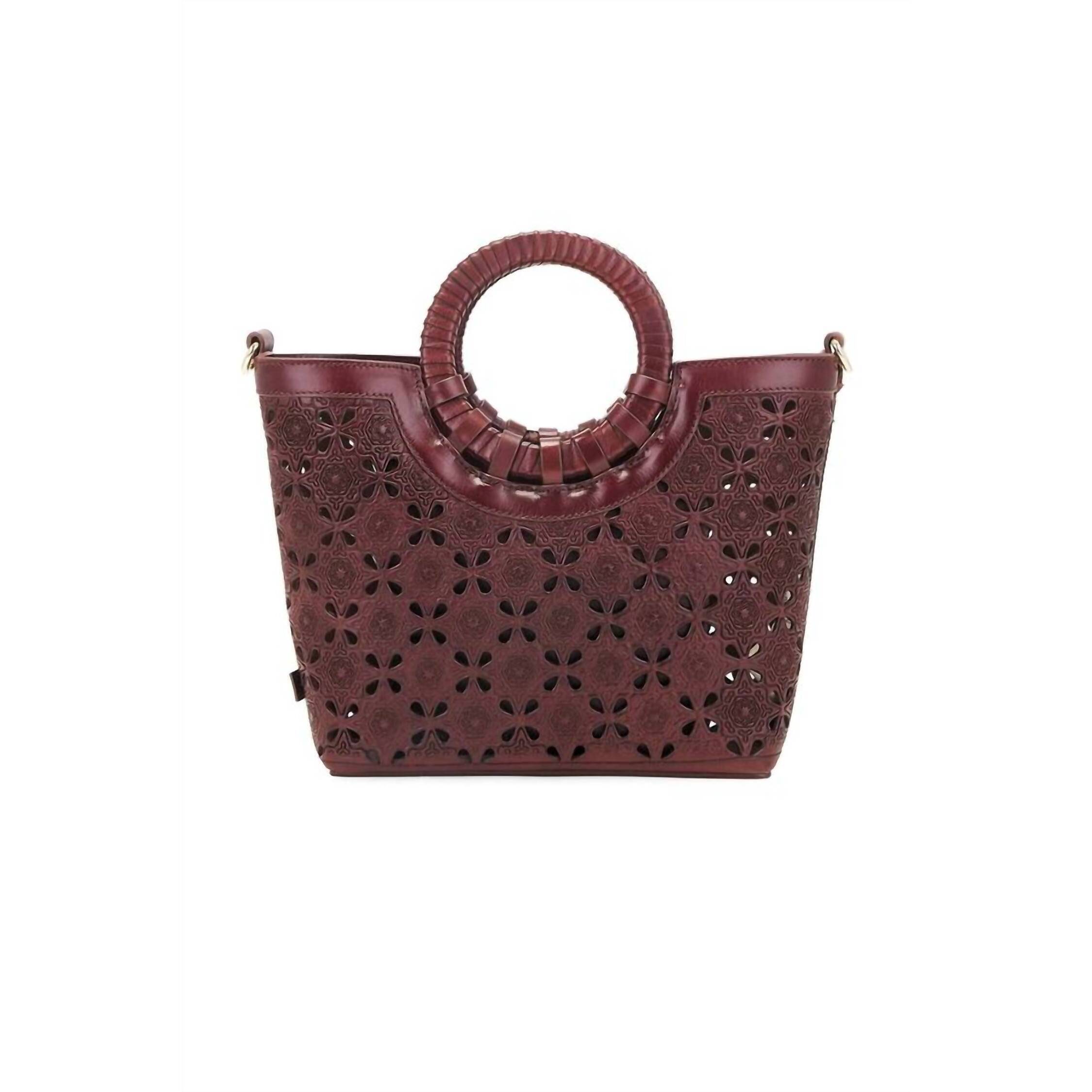 New Cleobella Mercy Mini Bag Tote In Dark Brown